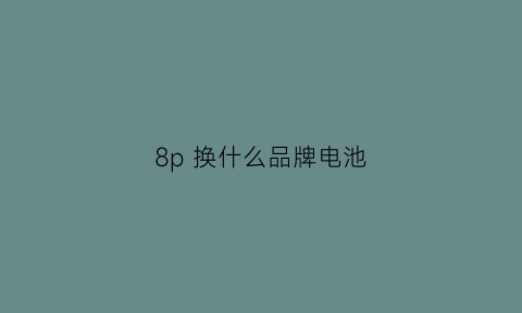 8p换什么品牌电池(8p换什么品牌电池好一点)